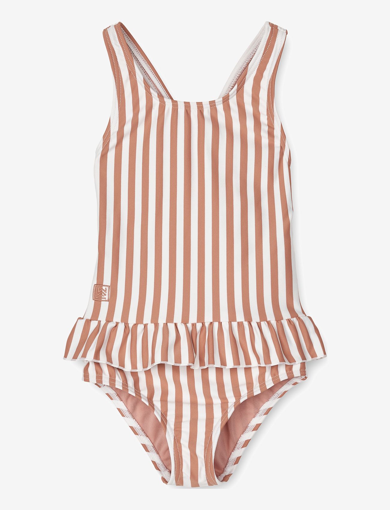 Liewood - Amara Printed Swimsuit - vasaros pasiūlymai - stripe tuscany rose / crème de la c - 0
