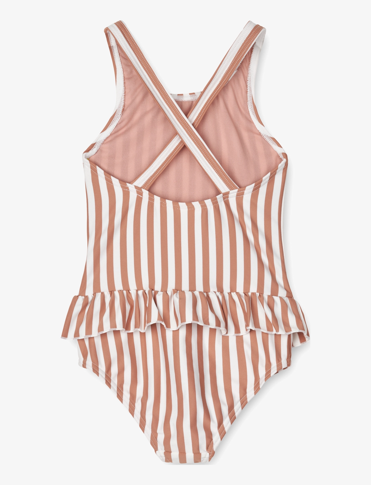 Liewood - Amara Printed Swimsuit - stripe tuscany rose / crème de la c - 2
