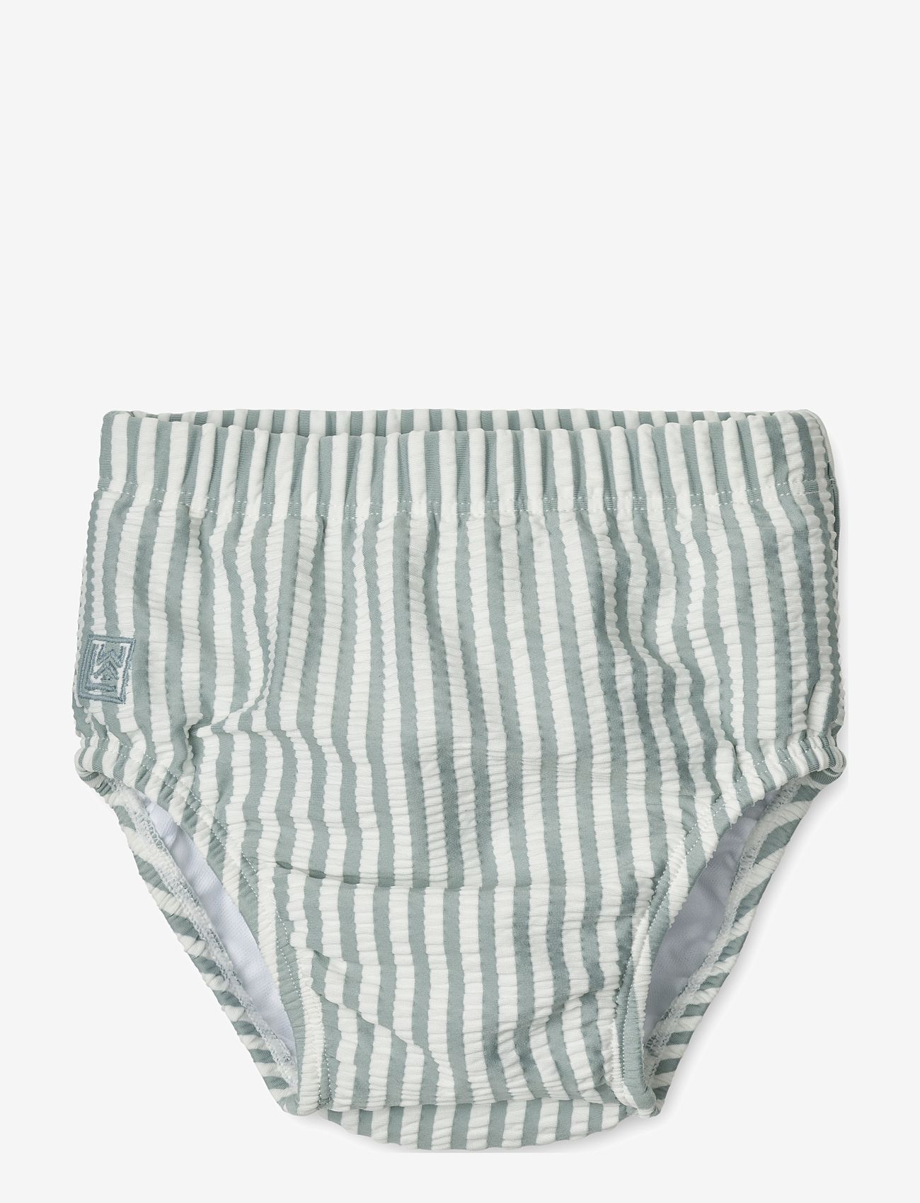 Liewood - Anthony seersucker baby swim pants - y/d stripe: sea blue/white - 0