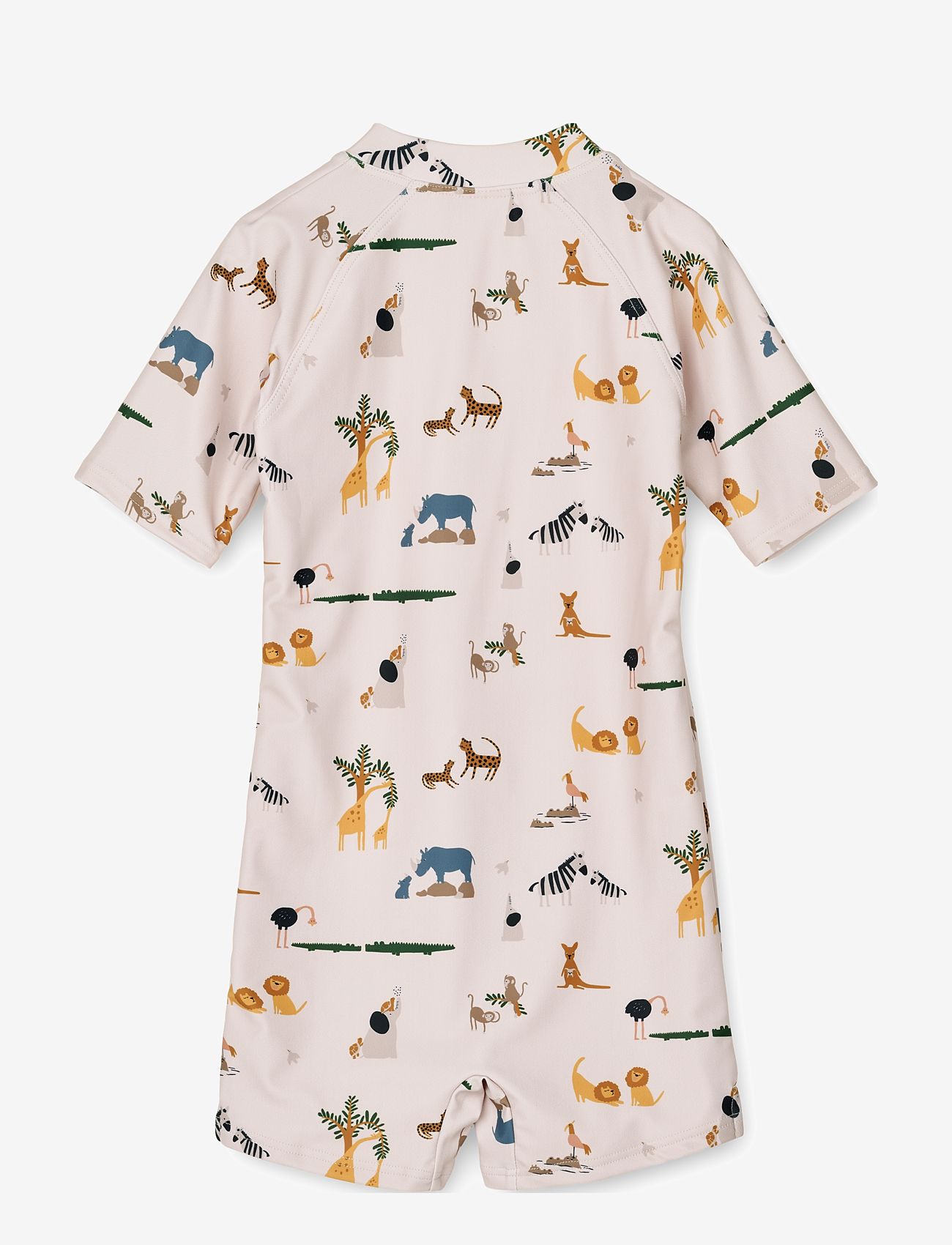 Liewood - Max Printed Shortsleeve Swim Jumpsuit - badeanzüge - all together sandy - 1