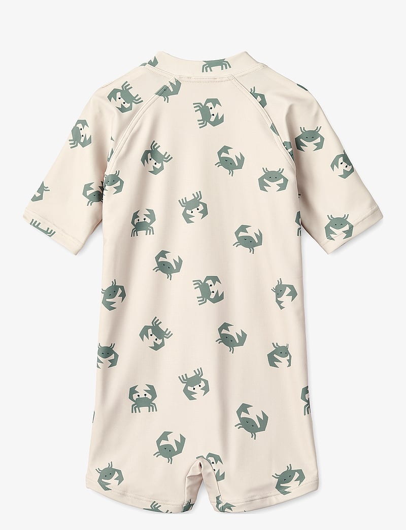 Liewood - Max Printed Shortsleeve Swim Jumpsuit - maillots 1 pièce - crab / sandy - 1