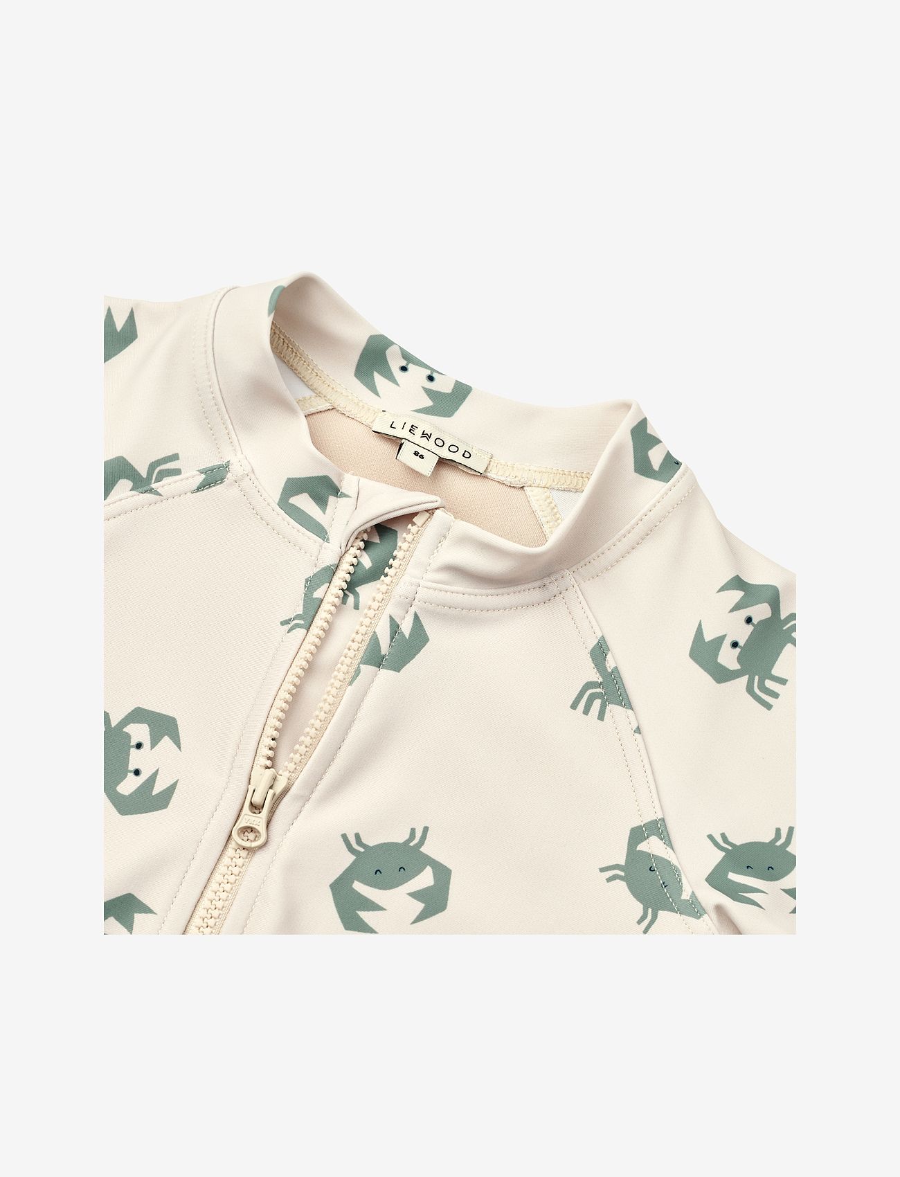 Liewood - Max Printed Shortsleeve Swim Jumpsuit - swimsuits - crab / sandy - 2