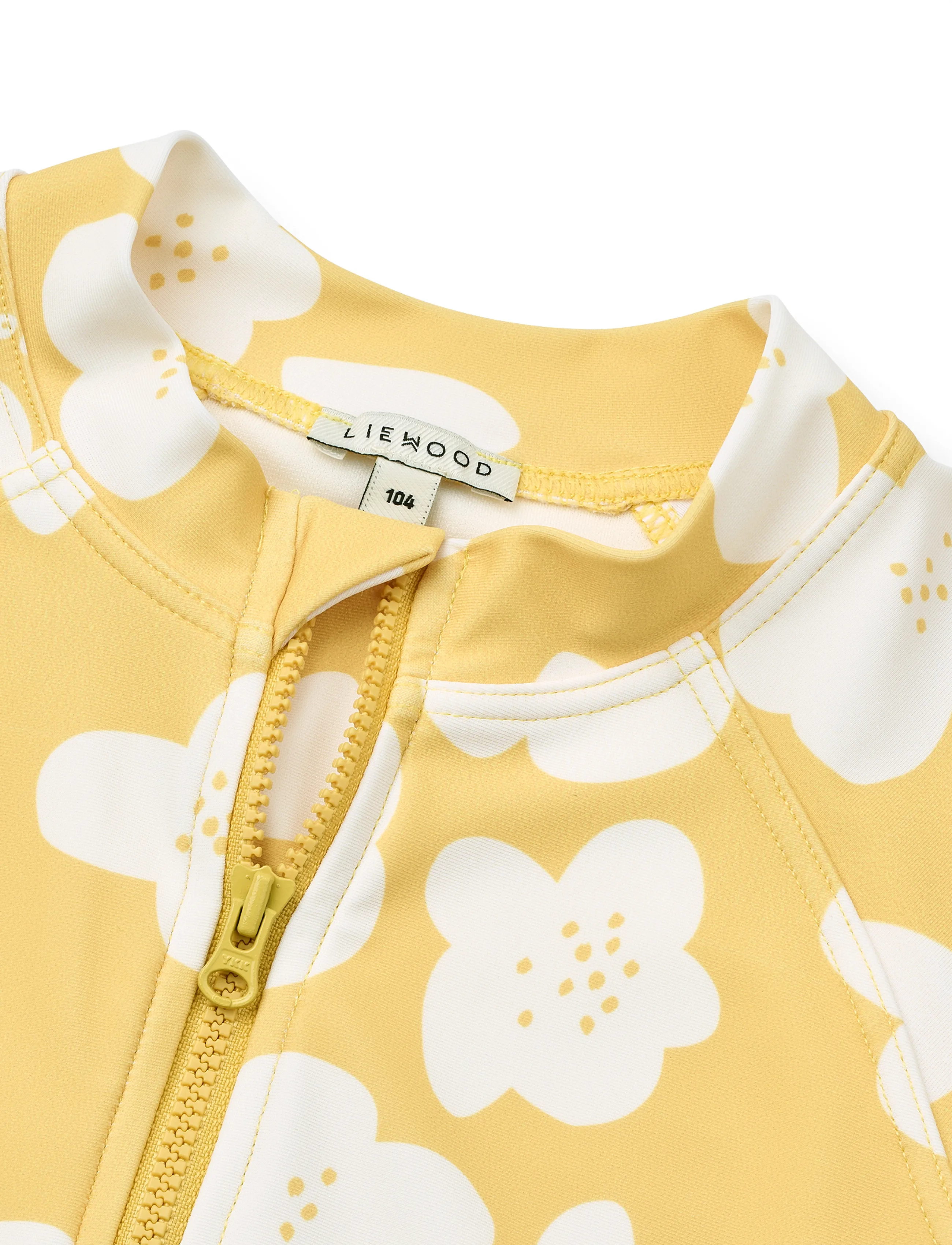 Liewood - Max Printed Shortsleeve Swim Jumpsuit - uv clothing - flower / lemon yellow - 2