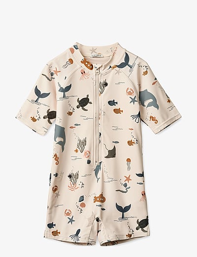 Max Printed Shortsleeve Swim Jumpsuit - Badedragter
