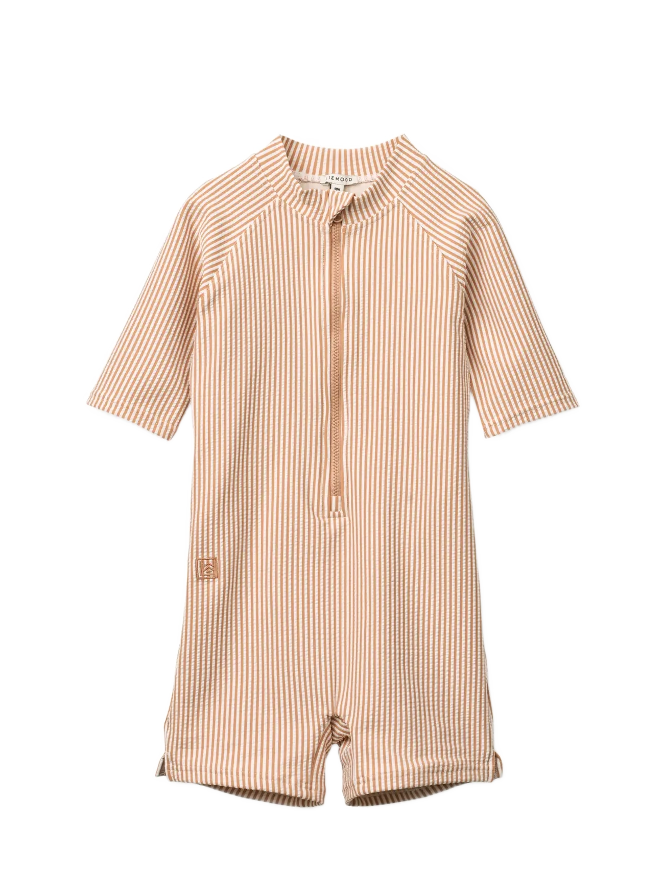 Liewood Max Seersucker Shortsleeve Swim Jumpsuit - Liewood - Y/D STRIPE PALE TUSCANY / CREME DE LA CREME / beige