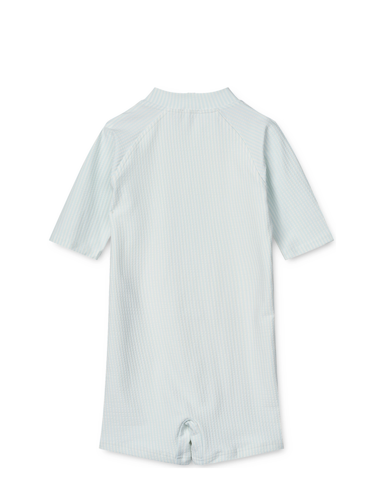 Liewood - Max Seersucker Shortsleeve Swim Jumpsuit - uv-bekleidung - y/d stripe pure sky / creme de la creme - 1