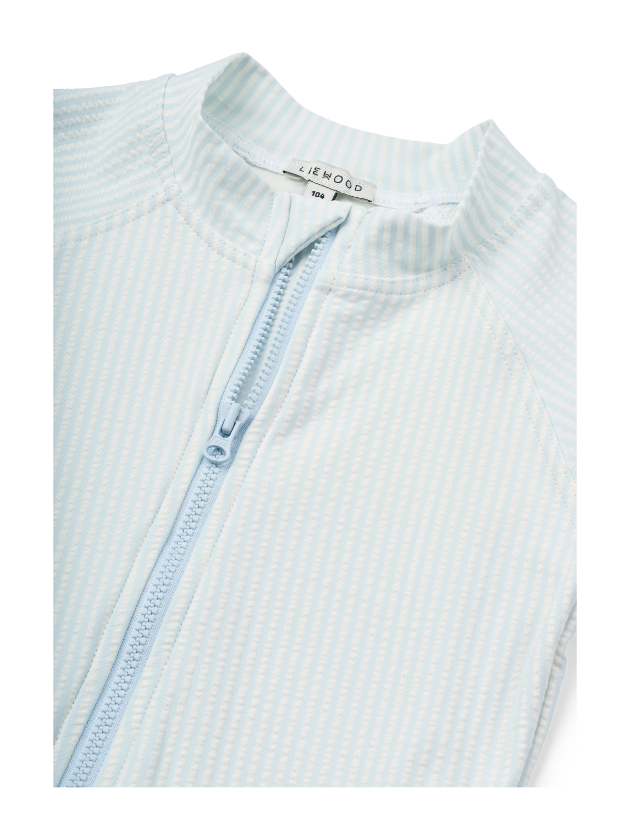 Liewood - Max Seersucker Shortsleeve Swim Jumpsuit - uv-bekleidung - y/d stripe pure sky / creme de la creme - 2