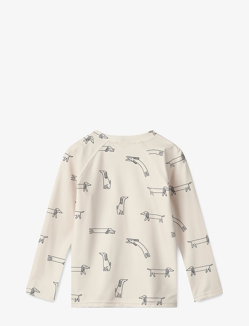 Liewood - Noah Printed Longsleeve Swim Tee - bade-oberteile - dog / sandy - 1