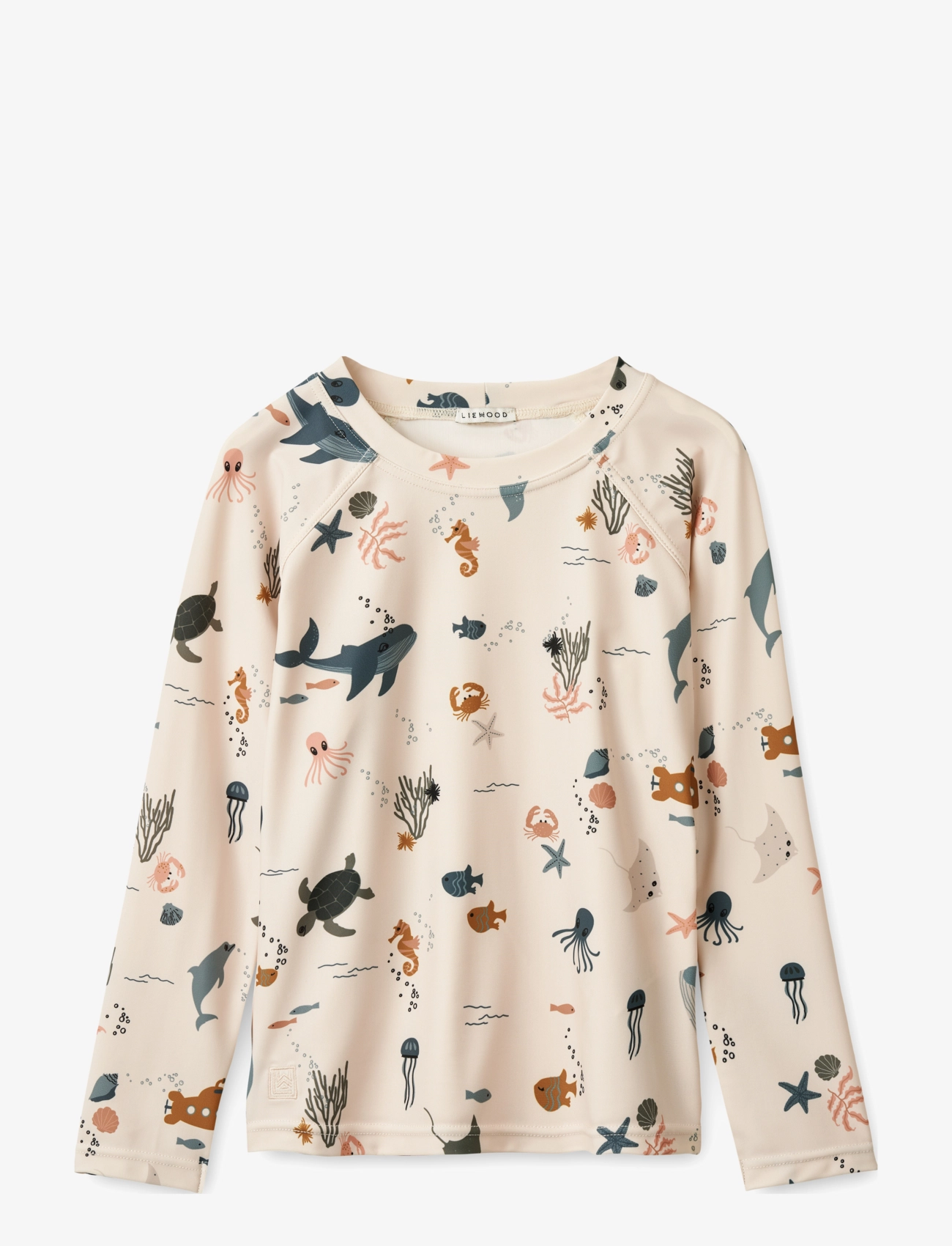 Noah Printed Longsleeve Swim Tee - SEA CREATURE SANDY