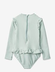 Liewood - Sille seersucker swimsuit - zomerkoopjes - y/d stripe: sea blue/white - 1