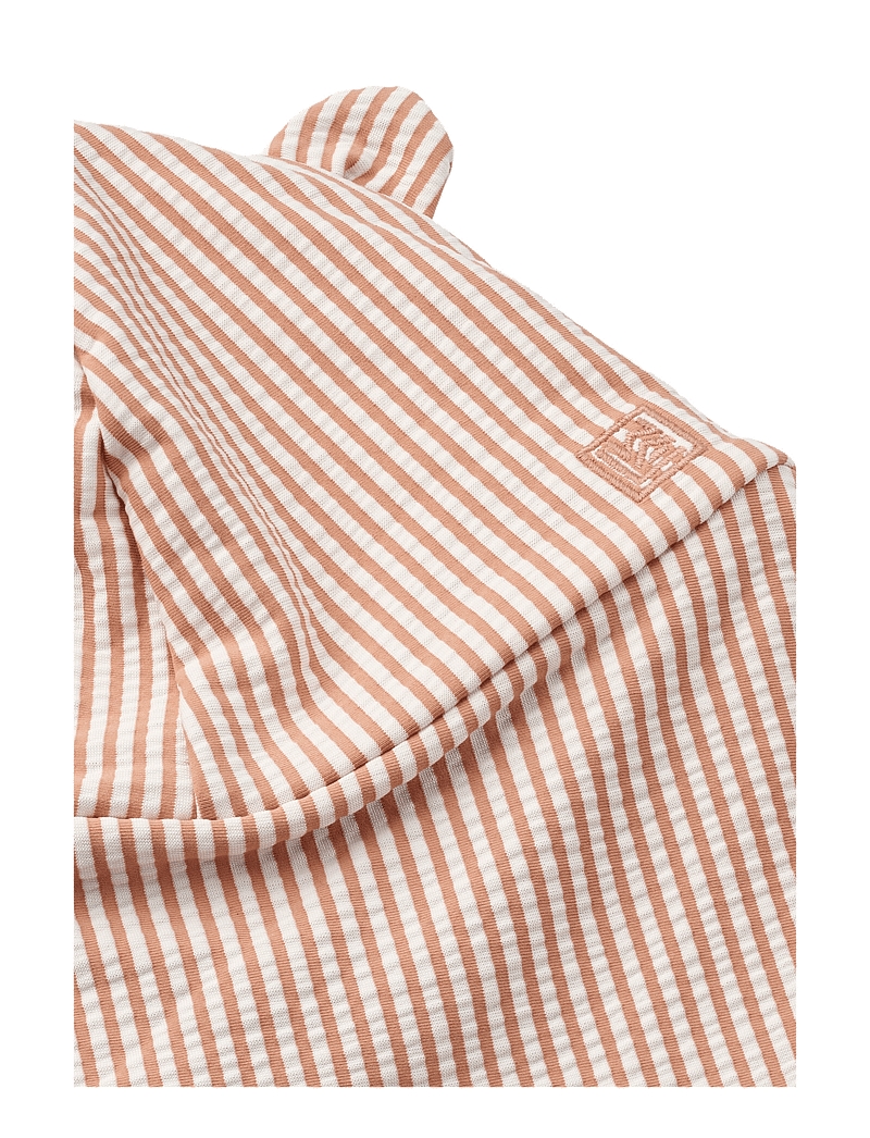 Liewood - Senia Seersucker Sun Hat With Ears - solhat - y/d stripe pale tuscany / creme de la creme - 2
