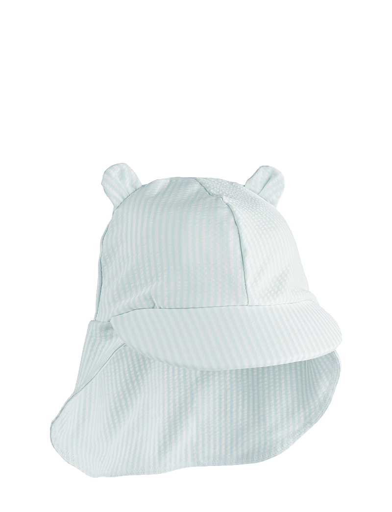 Liewood - Senia Seersucker Sun Hat With Ears - sonnenhüte - y/d stripe pure sky / creme de la creme - 0