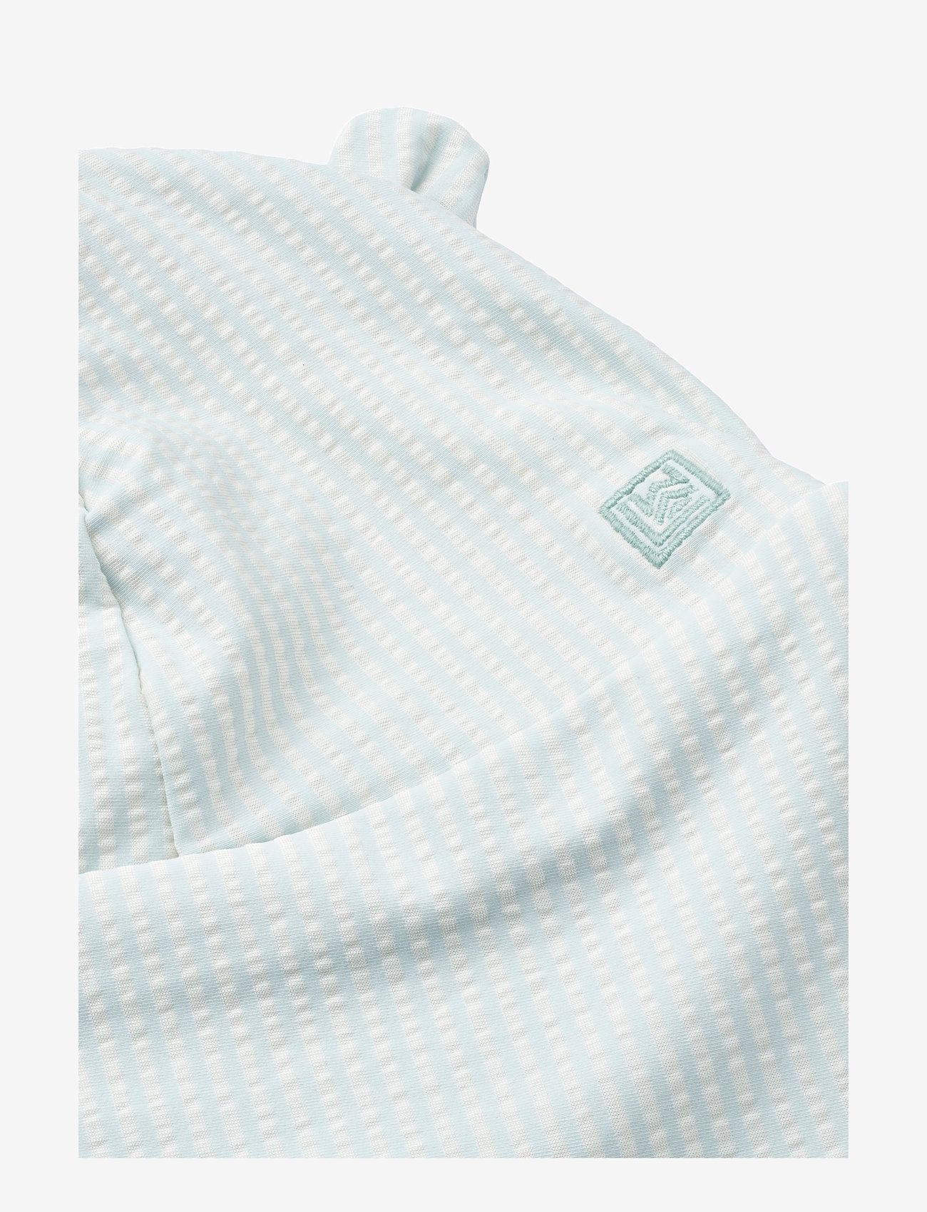 Liewood - Senia Seersucker Sun Hat With Ears - solhattar - y/d stripe pure sky / creme de la creme - 1