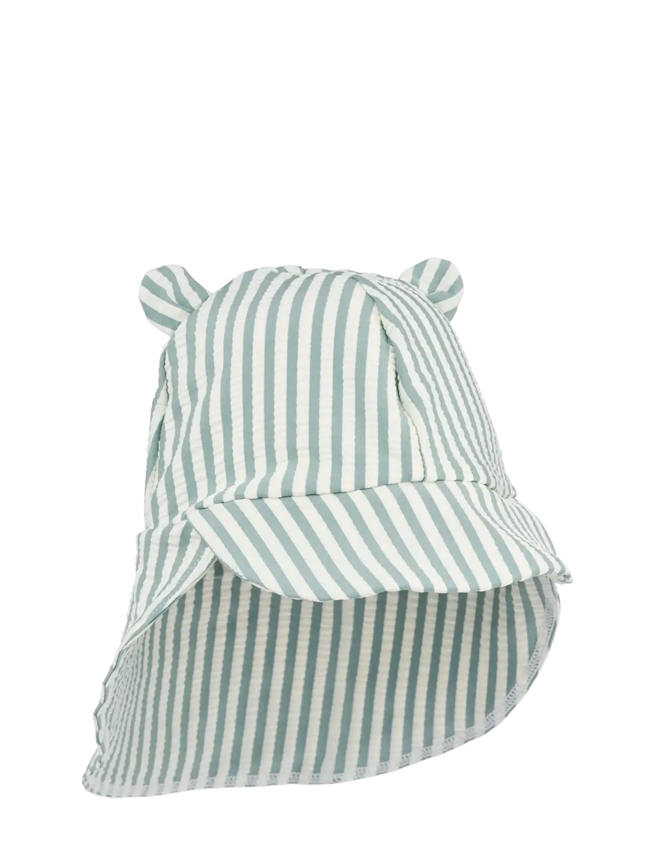 Liewood Senia Seersucker Sun Hat With Ears - Accessories - PEPPERMINT / SANDY / green