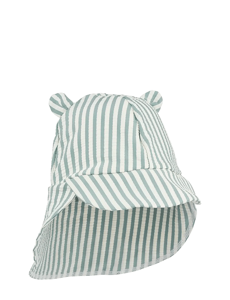 Liewood - Senia Seersucker Sun Hat With Ears - sonnenhüte - peppermint / sandy - 0