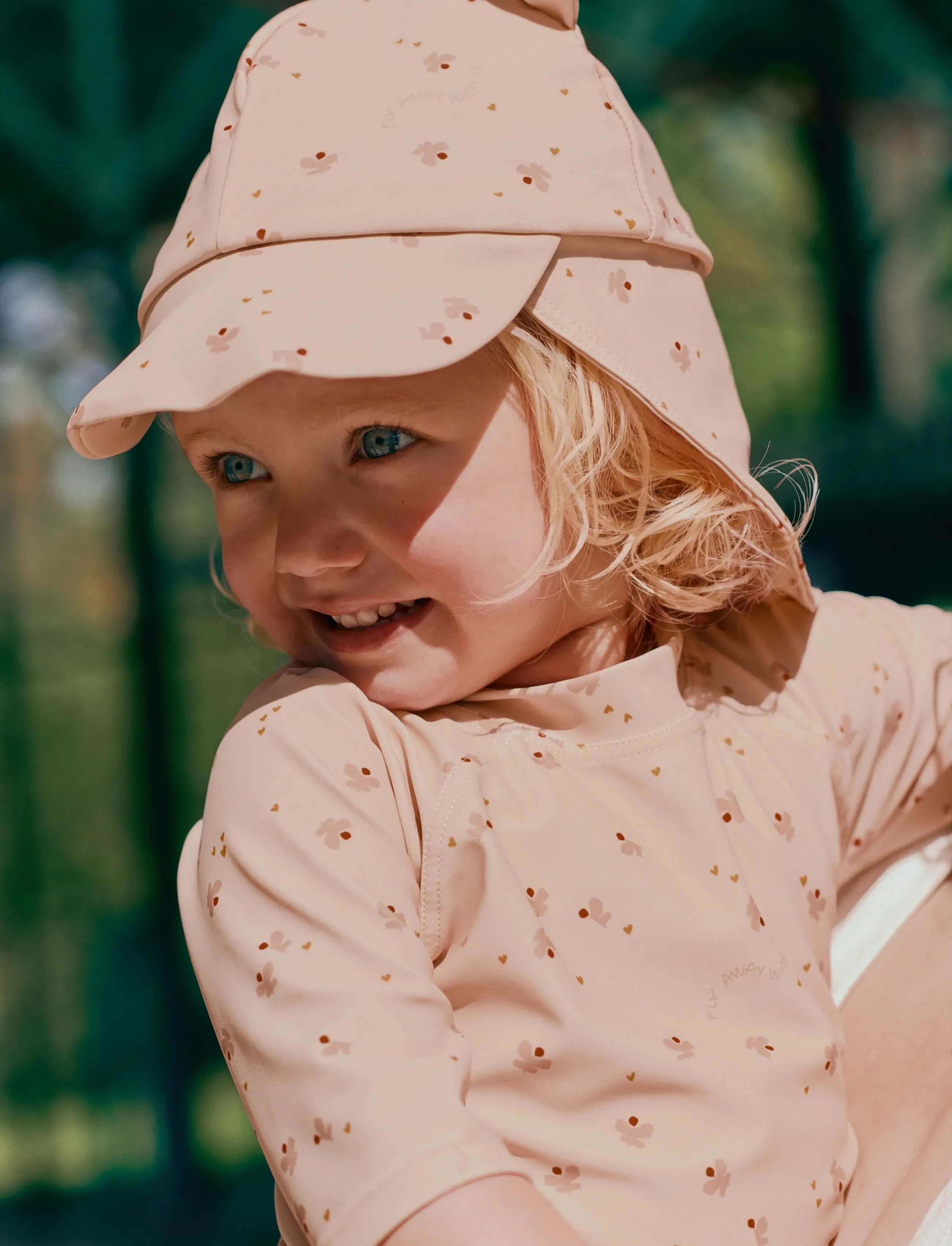 Liewood Senia Sun Hat With Ears - Accessoires - MINI BUTTERFLY / APPLE BLOSSOM / yellow