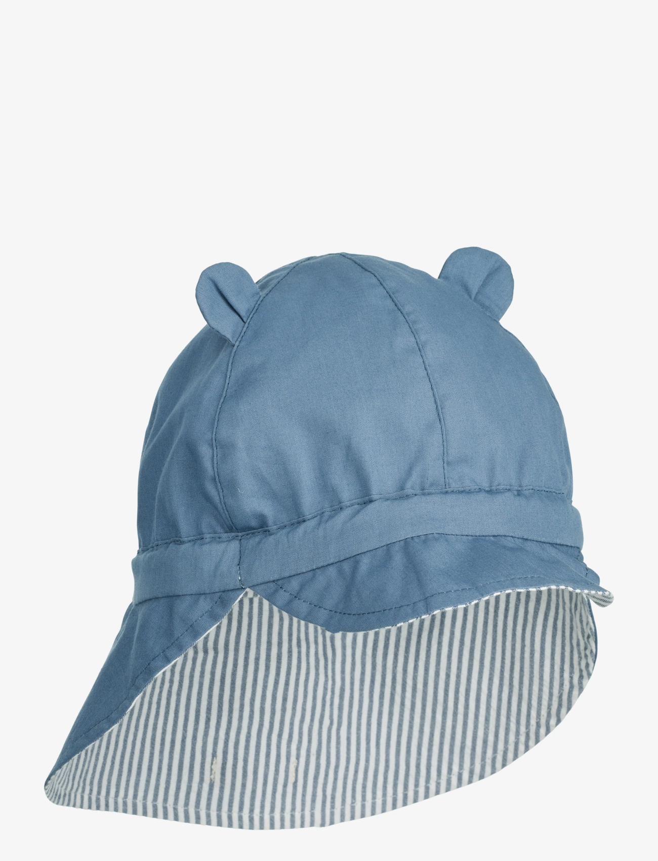 Liewood - Gorm reversible seersucker sun hat - päikesemütsid - y/d stripe: blue wave/creme de la c - 2
