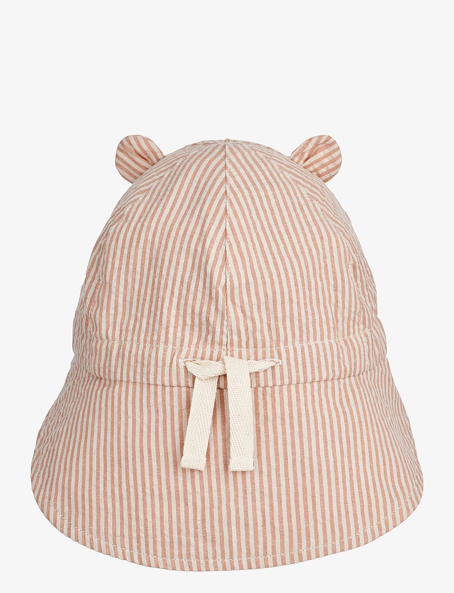 Liewood - Gorm reversible seersucker sun hat - päikesemütsid - y/d stripe: tuscany rose/sandy - 2