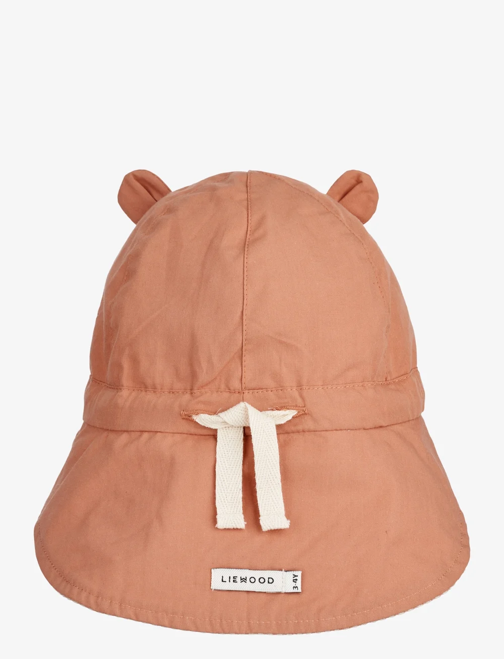 Liewood - Gorm Reversible Seersucker Sun Hat With Ears - solhattar - y/d stripe: tuscany rose/sandy - 2