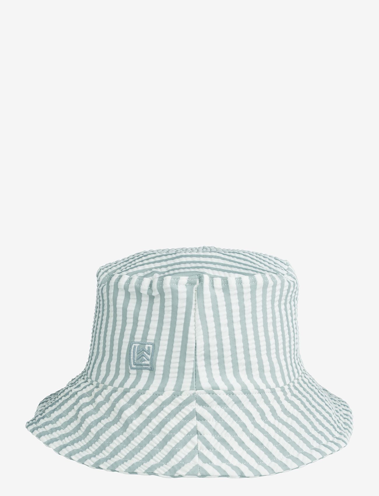 Liewood - Matty seersucker sun hat - skrybėlės - y/d stripe: sea blue/white - 0