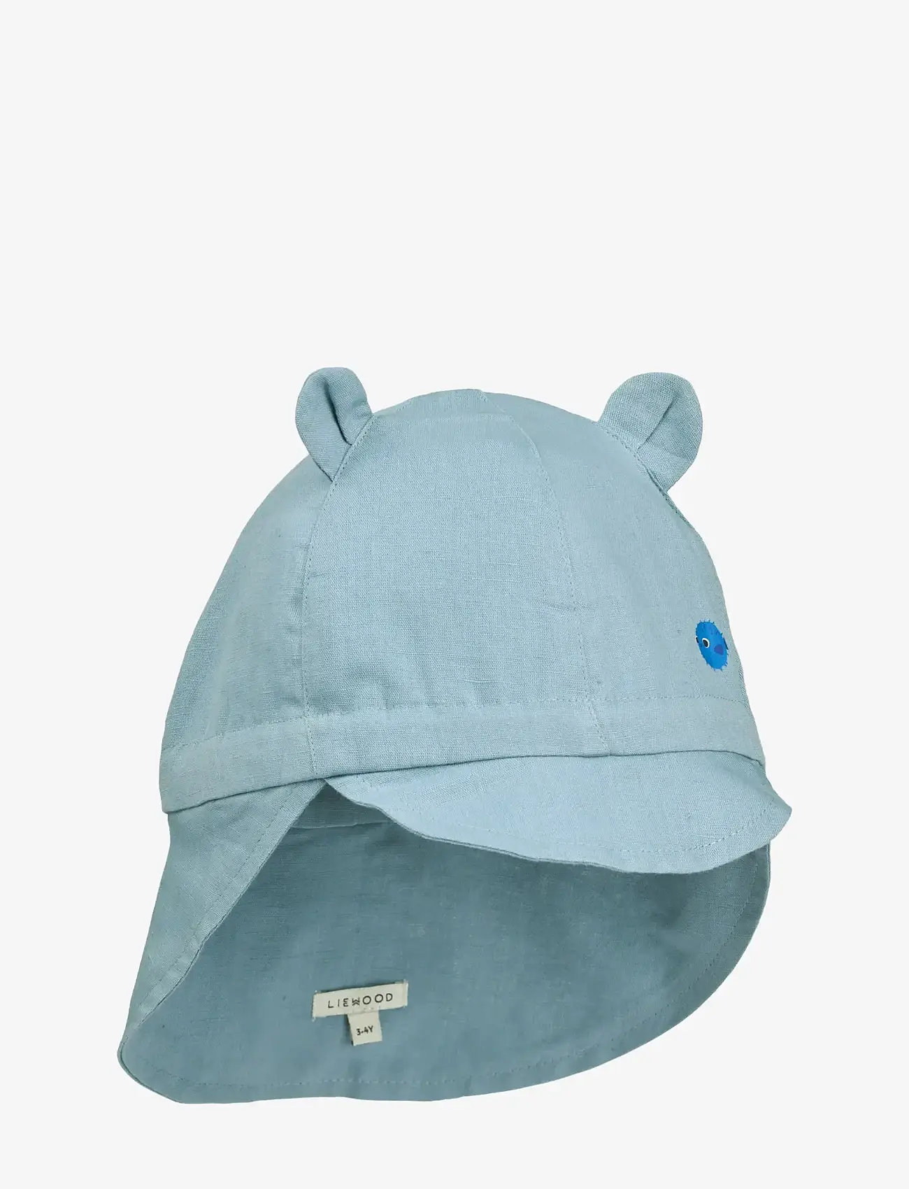 Liewood - Gorm Linen Sun Hat w Ears - solhattar - beach blue - 0