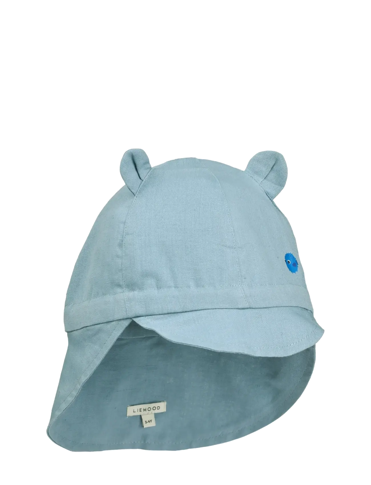 Liewood Gorm Linen Sun Hat w Ears - Accessories - BEACH BLUE / blue