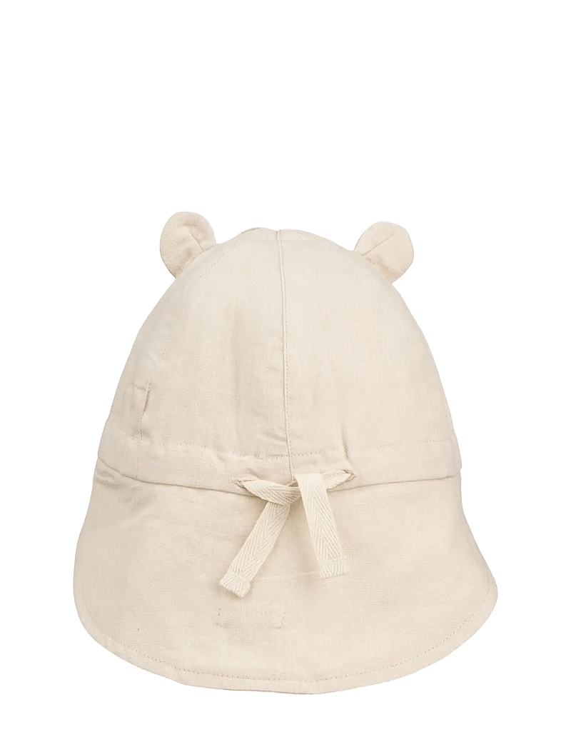 Liewood - Gorm Linen Sun Hat With Ears - solhatte - panda / sandy - 1