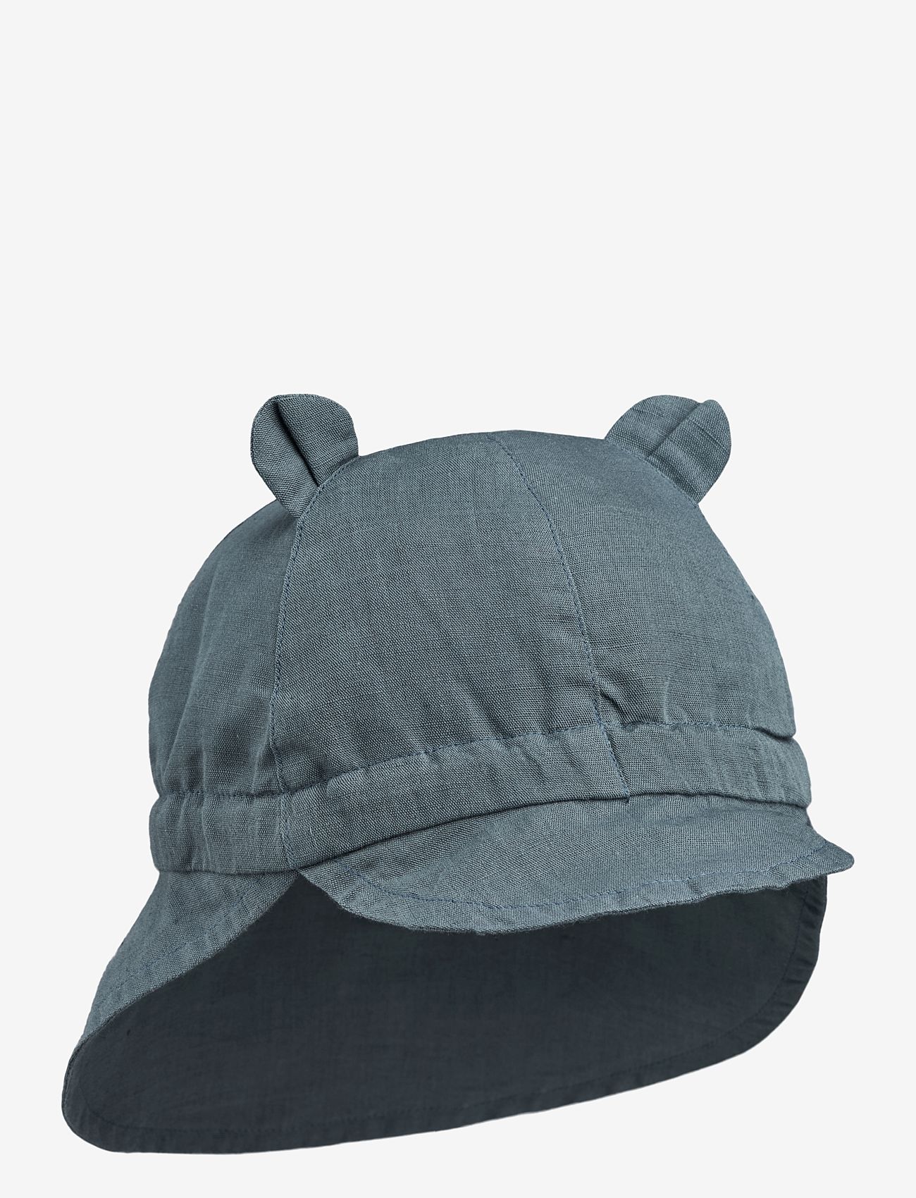 Liewood - Gorm Linen Sun Hat With Ears - solhatter - whale blue - 0