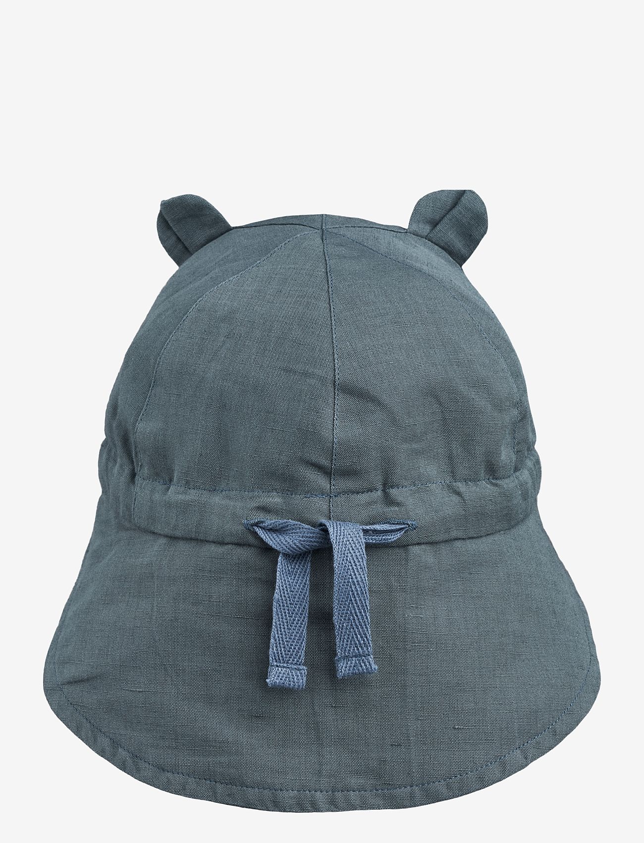 Liewood - Gorm Linen Sun Hat With Ears - whale blue - 1