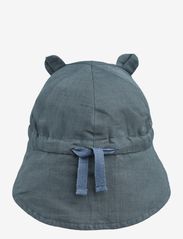 Liewood - Gorm Linen Sun Hat With Ears - solhatter - whale blue - 1