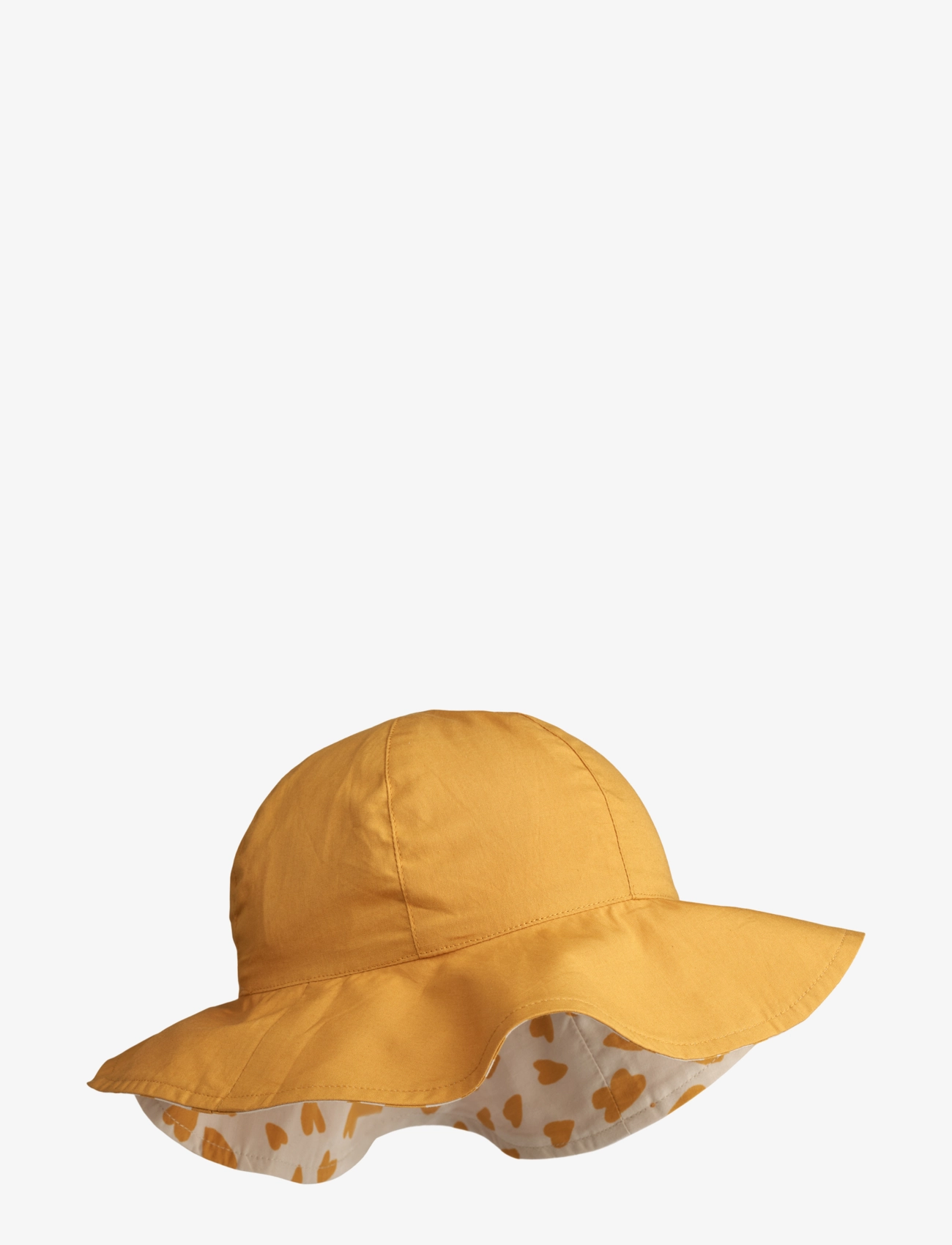 Liewood - Amelia Reversible Sun Hat - accessories - hearts sandy / yellow mellow - 1