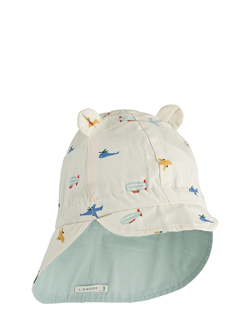 Liewood - Gorm Reversible Sun Hat With Ears - sonnenhüte - aviator / ecru - 0