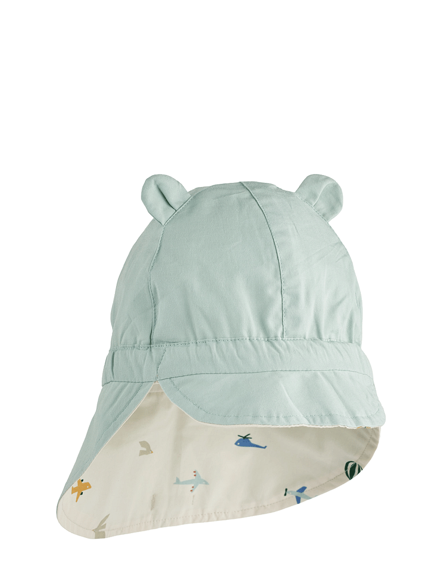 Liewood - Gorm Reversible Sun Hat w Ears - aviator / ecru - 1