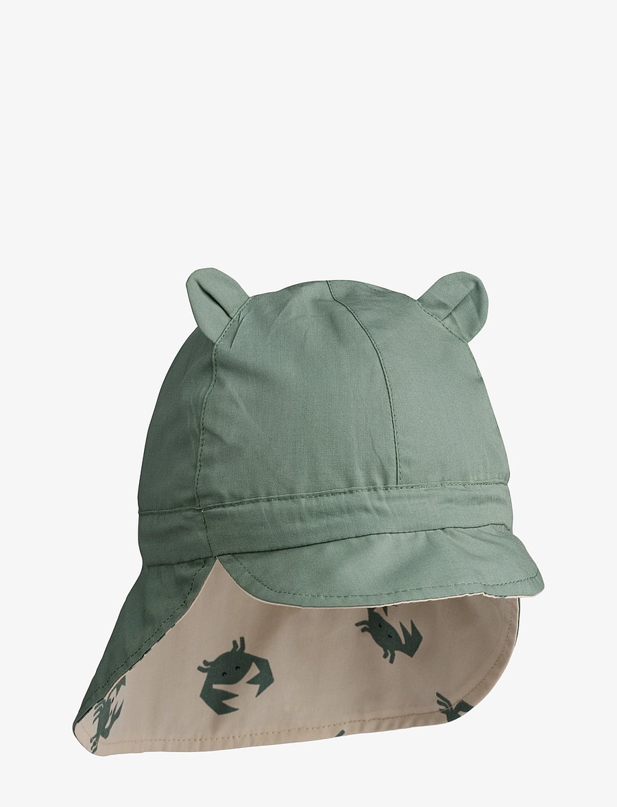 Liewood - Gorm Reversible Sun Hat w Ears - kapelusz przeciwsłoneczny - crab sandy / pepppermint - 1
