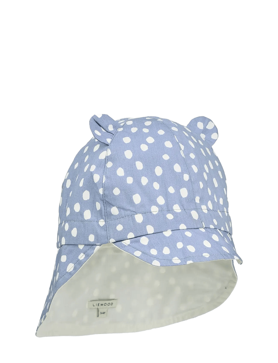 Liewood - Gorm Reversible Sun Hat w Ears - sun hats - dot / dusty lavender - 0