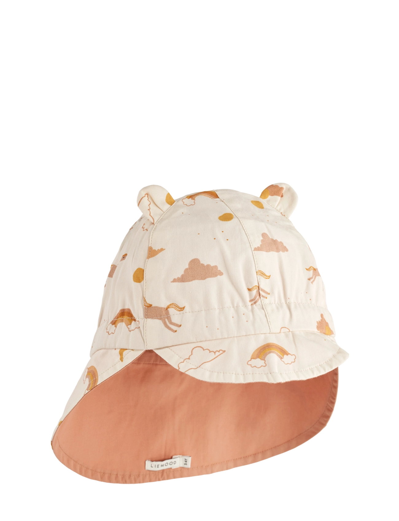 Liewood Gorm Reversible Sun Hat With Ears, 9-12M, Accessories, Beige - Hats, Kinder