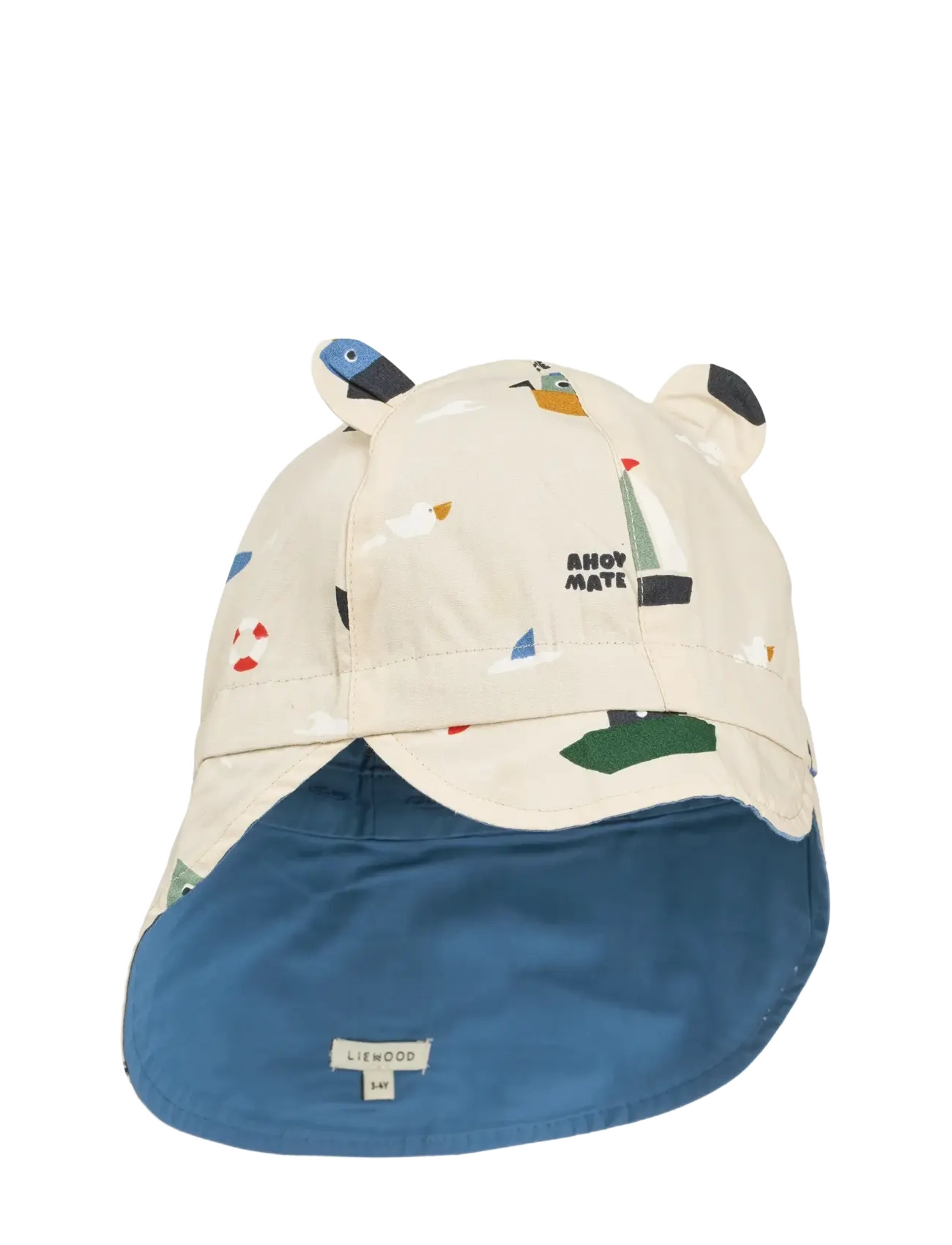Liewood Gorm Reversible Sun Hat With Ears - Liewood - SAILING / SANDY / navy