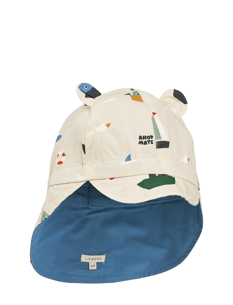Liewood - Gorm Reversible Sun Hat w Ears - sun hats - sailing / sandy - 0