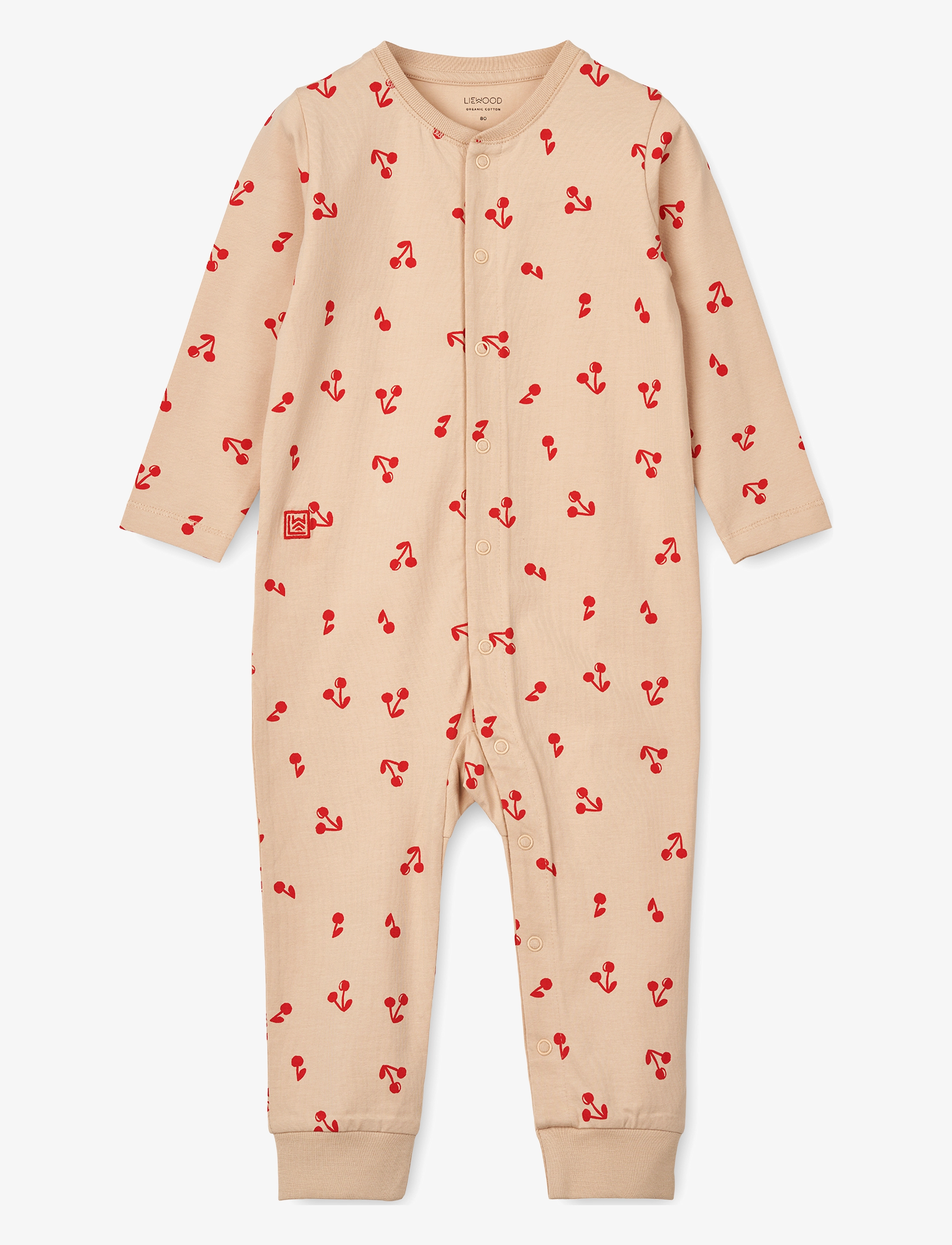 Birk Printed Pyjamas Jumpsuit - CHERRIES / APPLE BLOSSOM