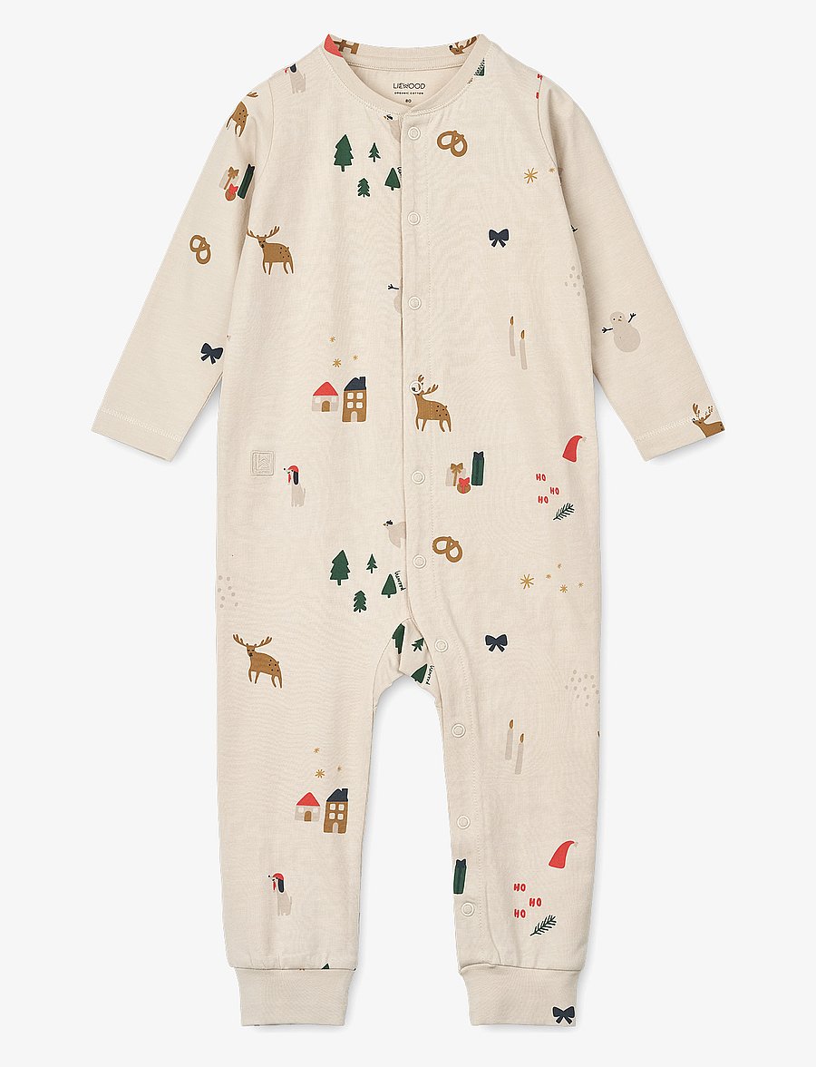 Liewood - Birk printed pyjamas jumpsuit - sovoveraller - holiday / sandy - 0