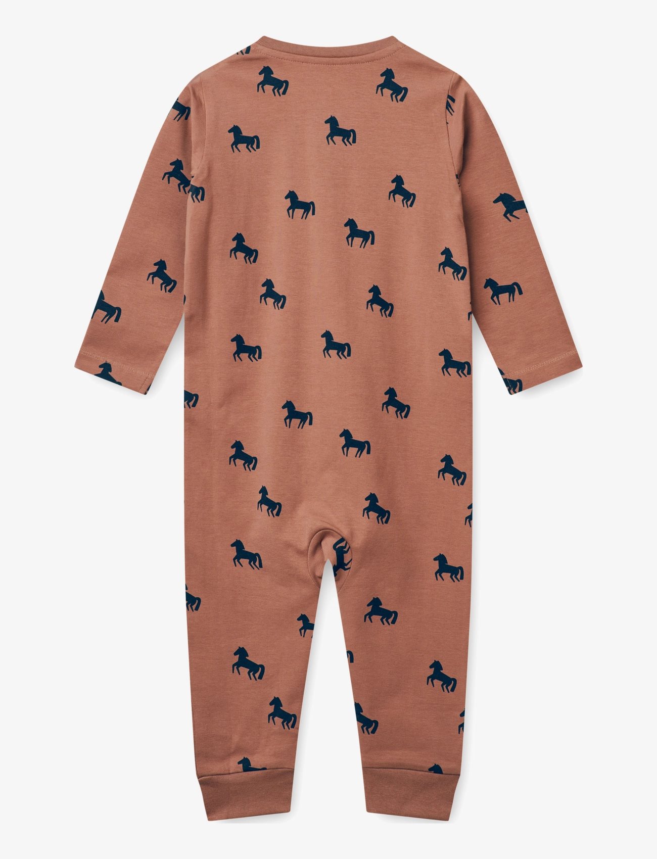 Liewood - Birk Printed Pyjamas Jumpsuit - horses / dark rosetta - 1