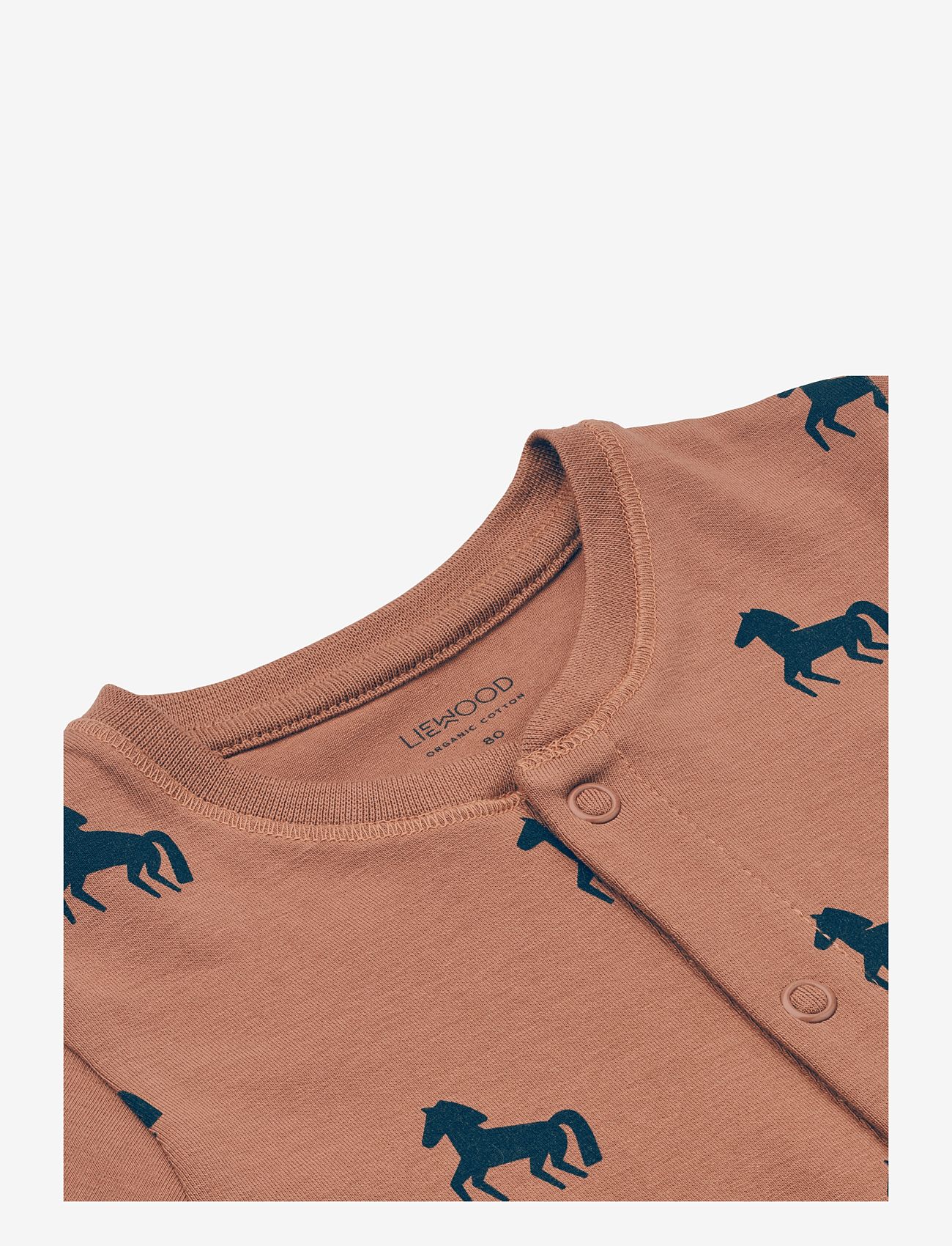 Liewood - Birk Printed Pyjamas Jumpsuit - horses / dark rosetta - 2