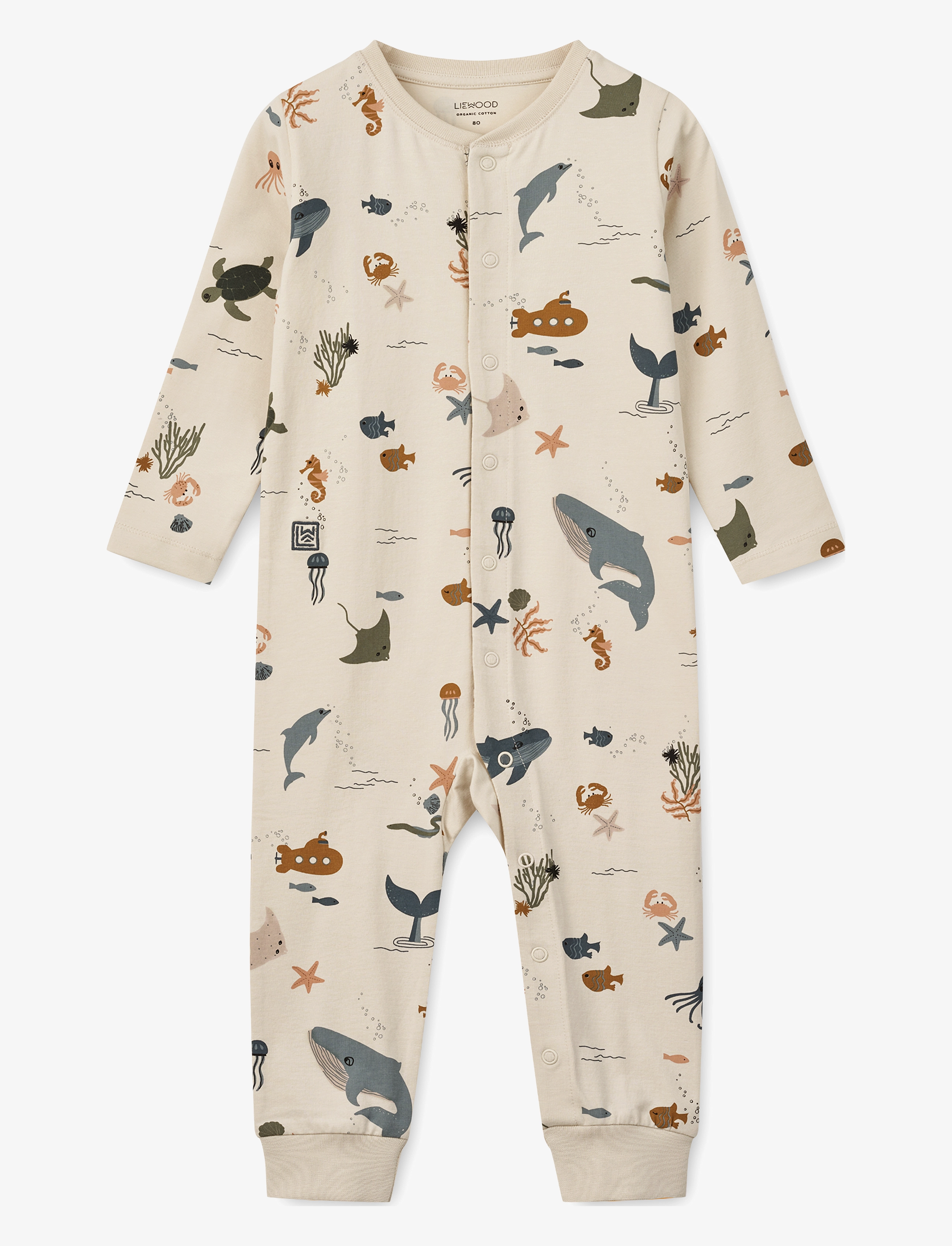 Birk Printed Pyjamas Jumpsuit - SEA CREATURE / SANDY