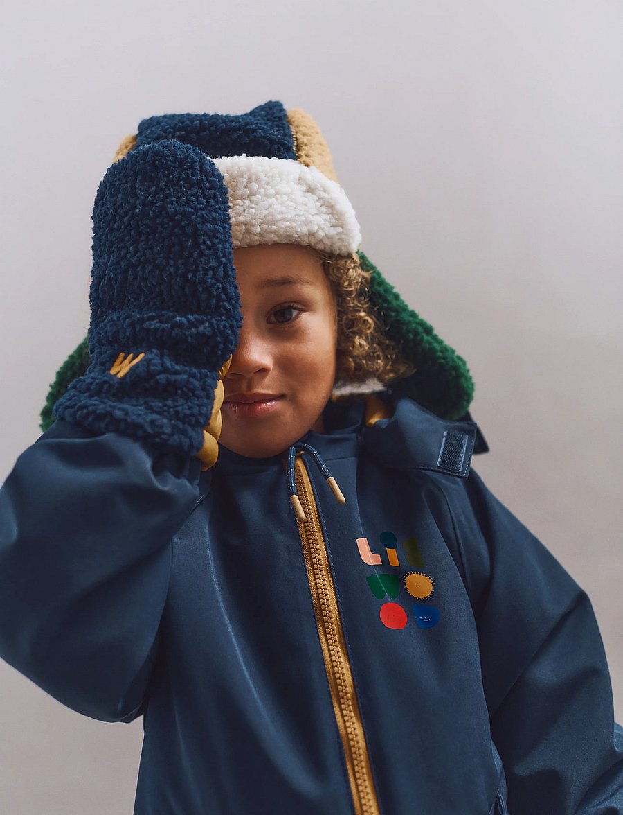 Liewood - Grethe Pile Gloves - hats & gloves - classic navy multi mix - 0