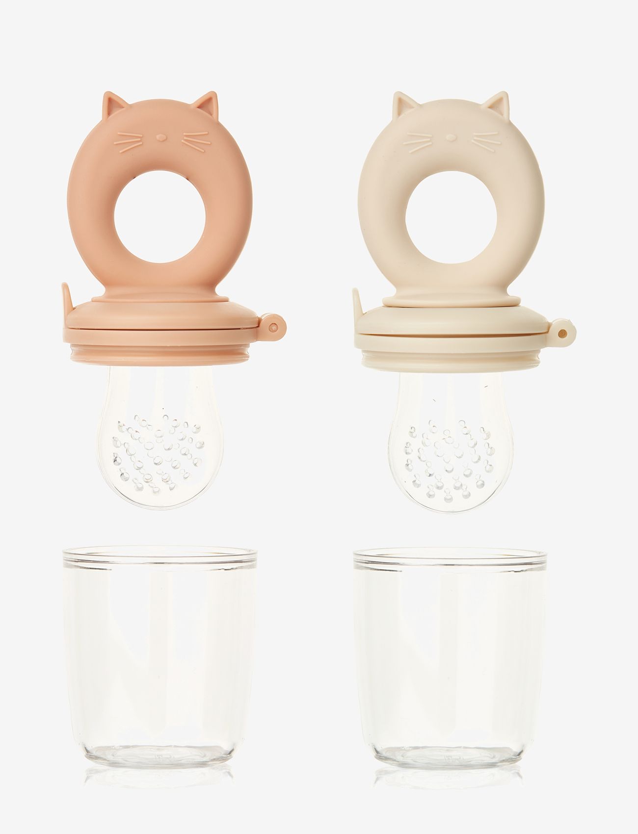 Liewood - Miranda Cat Shape Food Feeder 2-Pack - lebensmittelbeutel - tuscany rose / apple blossom - 1
