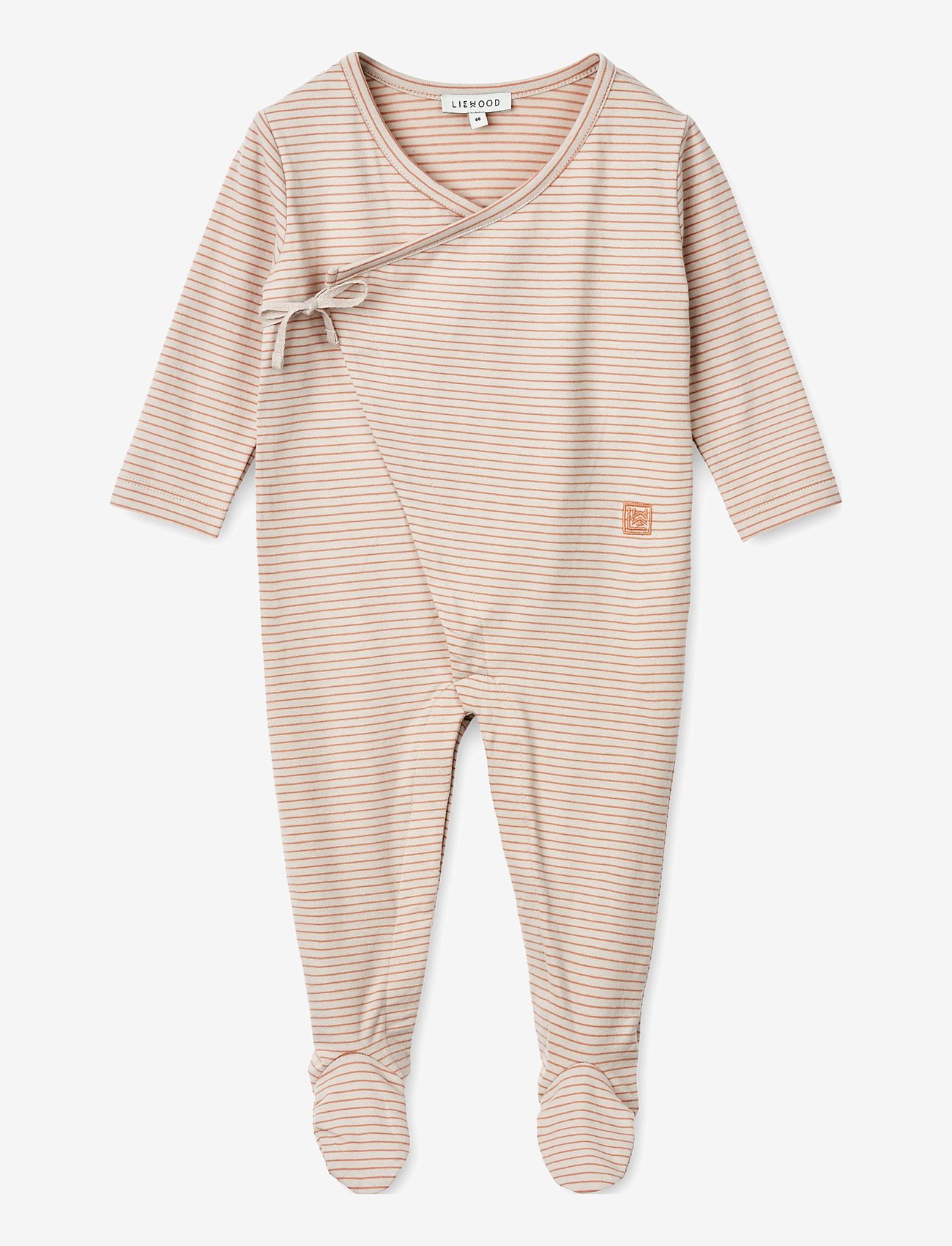 Liewood - Bolde Baby Stripe Jumpsuit - schlafoveralls - y/d stripe sandy / tuscany rose - 0