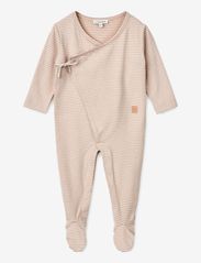 Liewood - Bolde Baby Stripe Jumpsuit - schlafoveralls - y/d stripe sandy / tuscany rose - 0