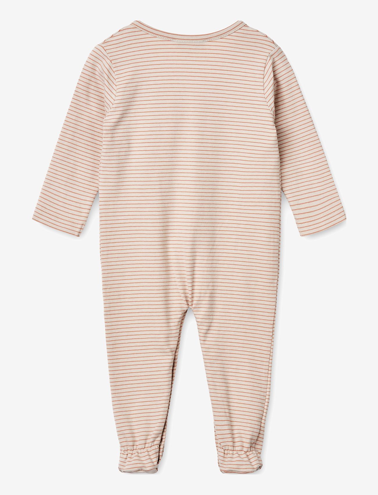 Liewood - Bolde Baby Stripe Jumpsuit - schlafoveralls - y/d stripe sandy / tuscany rose - 1