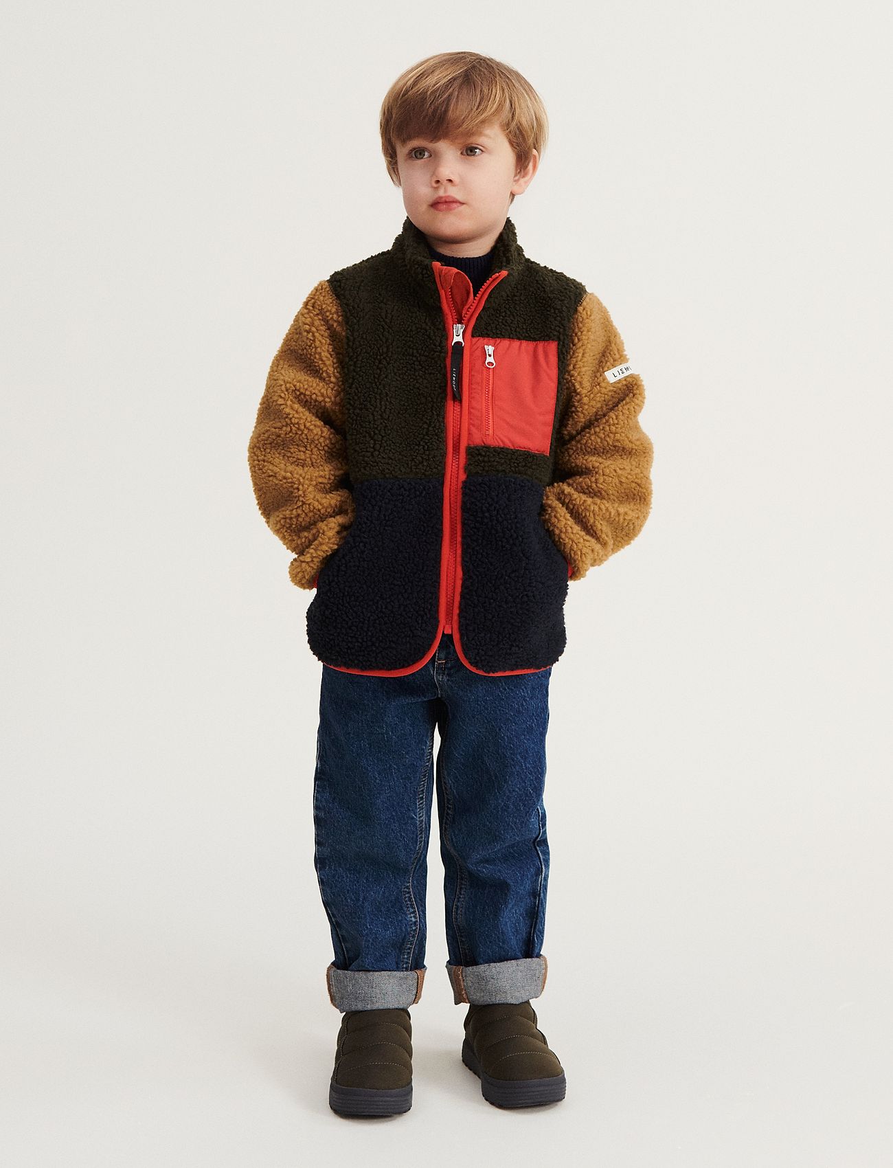 Liewood - Nolan Pile Jacket - army brown multi mix - 4