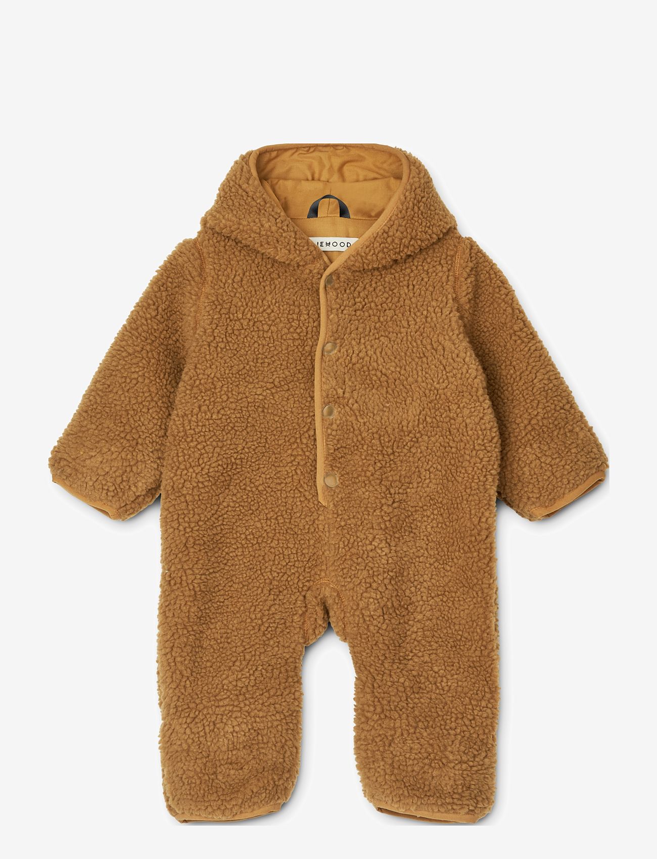 Liewood - Fraser Baby Pile Jumpsuit - fleece overall - golden caramel - 0